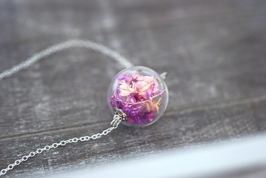 925 Sterling ♥ Suszone kwiaty ♥ Naszyjnik  MadamLili