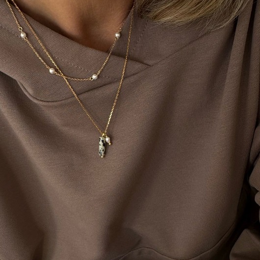 złote naszyjniki Naszyjnik z Japisem dalmatyńskim