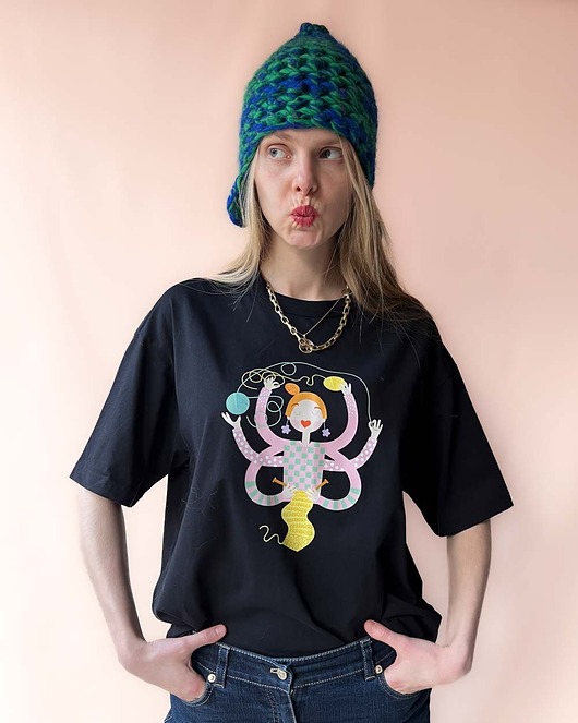 t-shirt damskie Oversize T shirt z bawełny organicznej