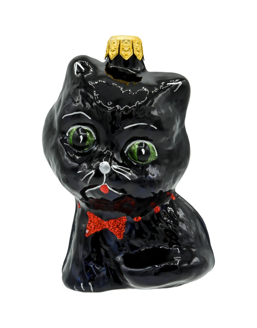 ozdoby choinkowe Bombka choinkowa: Uroczy kot z muchą