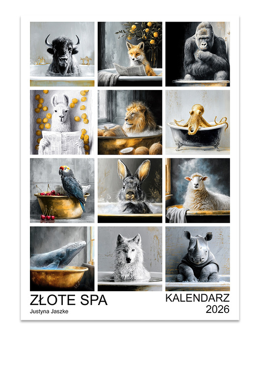 kalendarze i plannery Kalendarz 2026 Złote SPA 15x21 cm