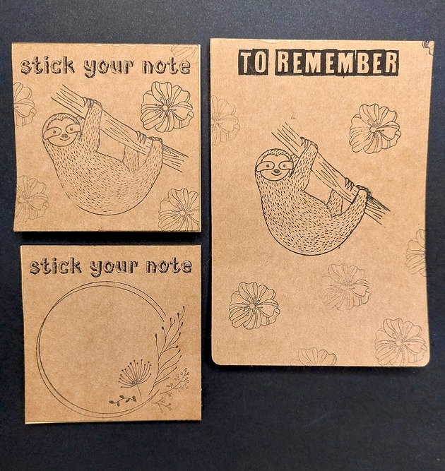 kalendarze i plannery Slothy Notepad set "Stick your note" Zero Waste
