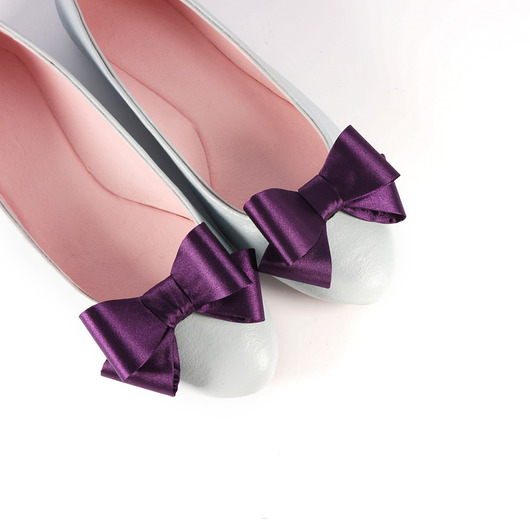 klipsy do butów Ozdoby do butów Kokardki 3D Lovely - Purple