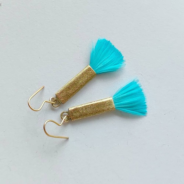 kolczyki z piórami PIÓRKO kolczyki