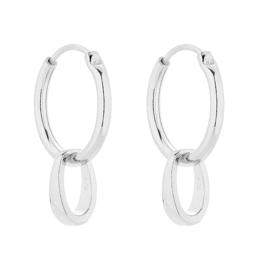 kolczyki srebrne Srebrne wiszące kolczyki koła