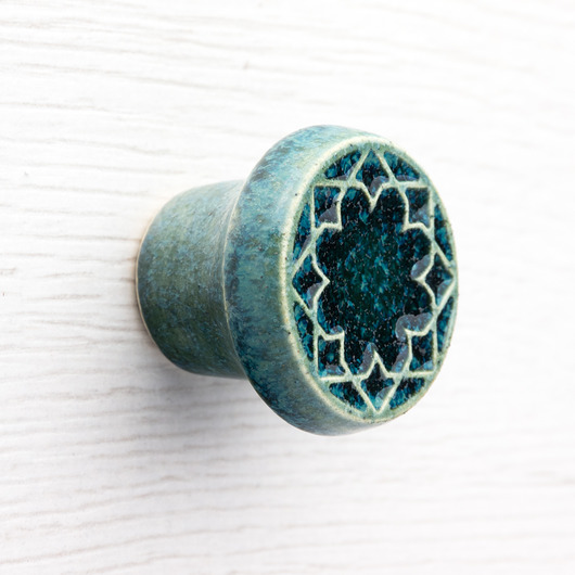 gałki do mebli Gałka do mebli zielono-niebieska, wz.3