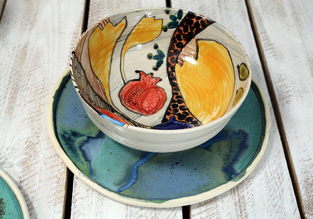 malowana miska -  Boski Bananowiec /16/6 cm Studio Mini Forma