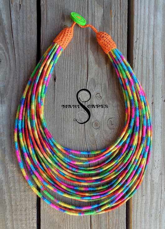 naszyjniki - inne Masajka  "Neon Rainbow""