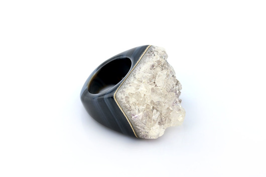 Brazi InspiRING High Czarno-Szary Brazi Druse Jewelry