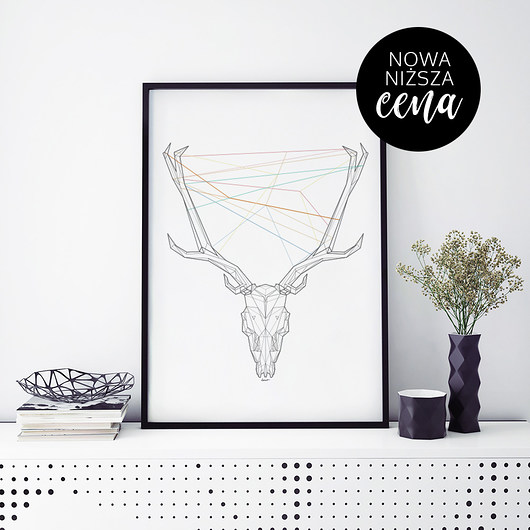 Plakat  Jeleń w kokardach | 40 x 50 WISIMITU