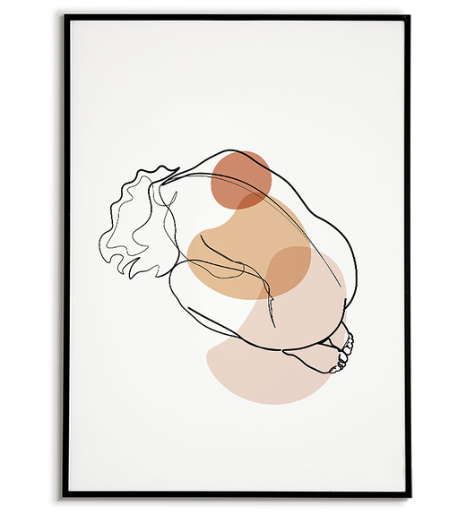 plakaty Plakat Abstrakcja - LINIE - Kobieta