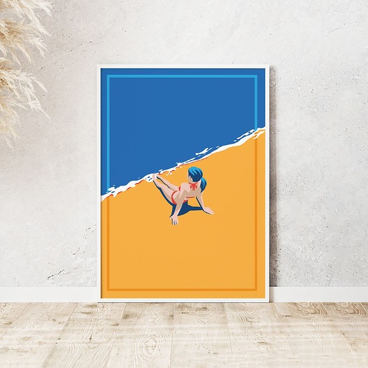 Plakat Plaża - Art Deco trochę na ścianę
