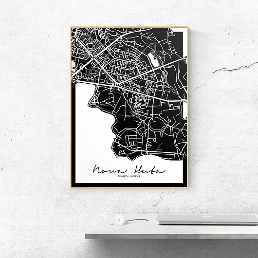 plakaty Plakat Nowa Huta mapa