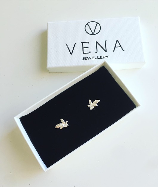 Kolczyki listki z cyrkonią  pr.925 VENA Jewellery
