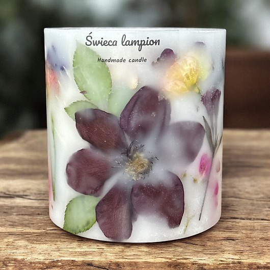 świeczniki i świece Lampion Botaniczny -Dostojny Clematis