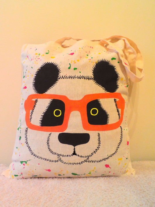 Torba bawełniana - hipster panda Mo. sweet factory