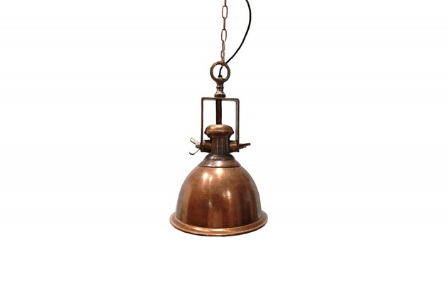 lampy wiszące Lampa wisząca sufitowa Industrial miedziana 45cm