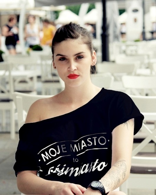 T-shirt oversize MOJE MIASTO TO TRÓJMIASTO ZAKLAD ze 3MIASTO