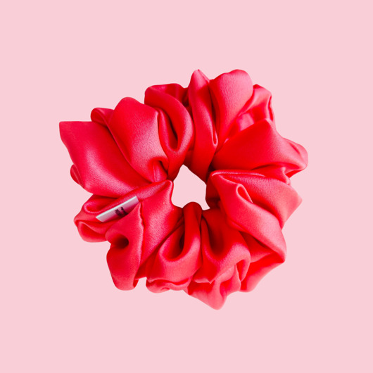 gumki do włosów Gumka jedwabna, scrunchie, frotka soczysty koral MAXI