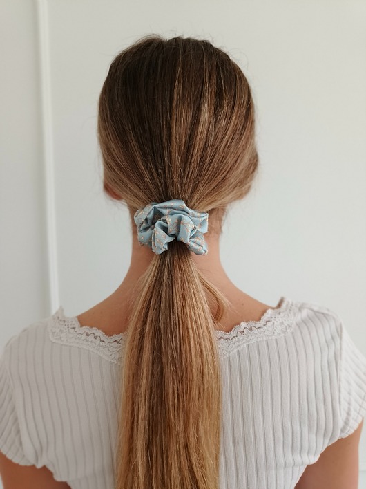 gumki do włosów Gumka jedwabna, scrunchie, morning blossom MIDI