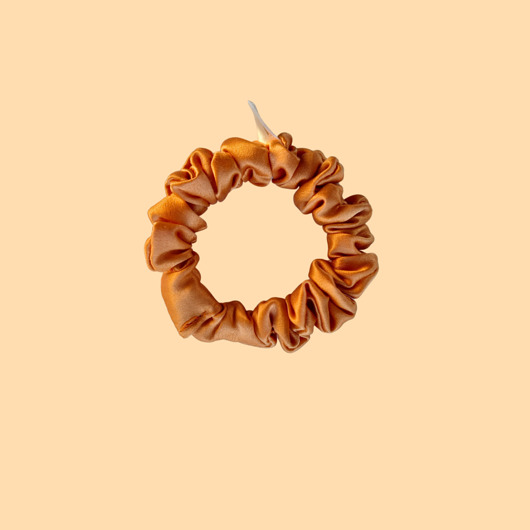 gumki do włosów Gumka jedwabna, scrunchie, gumka satynowa słodka morelka MINI