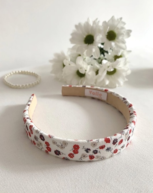 opaski do włosów Płaska klasyczna opaska do włosów Aline w drobne kwiatki