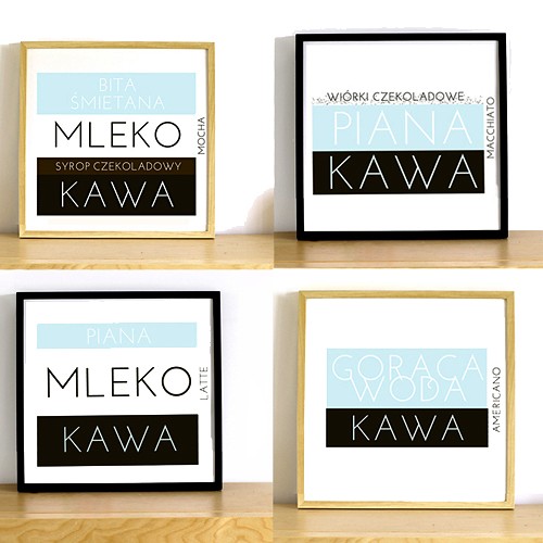 4 kawy proszę. Plakaty. ONE MUG A DAY