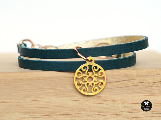 flo szmaragdowy floral gold barboleta