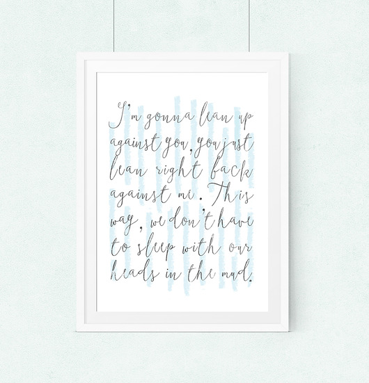 Plakat cytat Forrest Gump-I’m gonna lean up..A3 wejustlikeprints