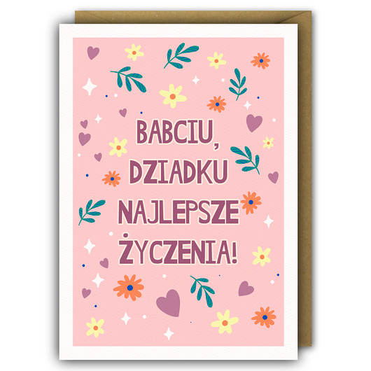 kartki okolicznościowe - wydruki Kartka Dla Babci i Dziadka - Najlepsze Życzenia