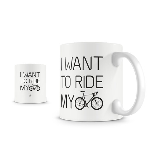 Kubek I want to ride my Road bike 330ml  studioixi