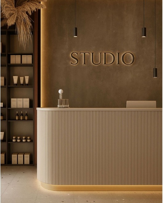 biurka Lada recepcyjna SALEM do salonu beauty do salonu kosmetycznego fryzjerskiego