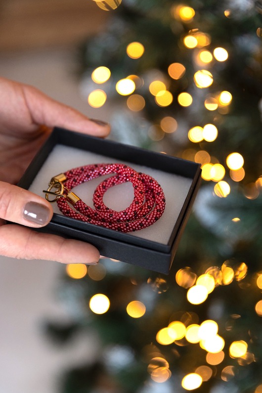 naszyjniki - inne Naszyjnik ze Szklanych Koralików