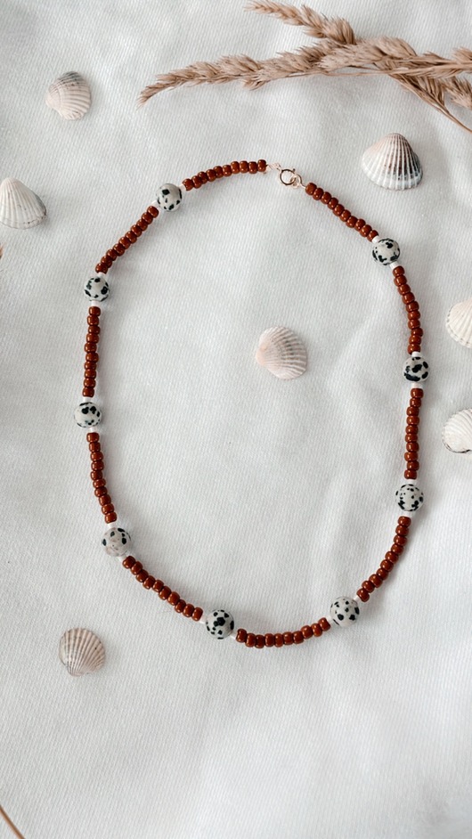 korale Naszyjnik  BALI choco