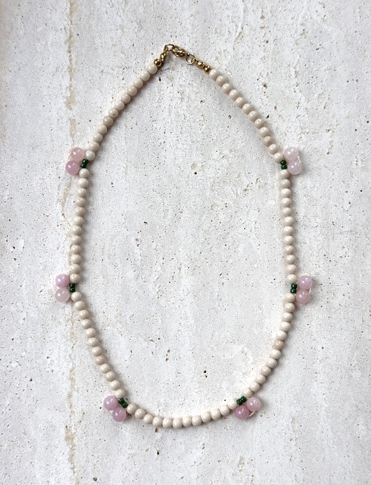 korale Naszyjnik owocek z kamieni naturalnych