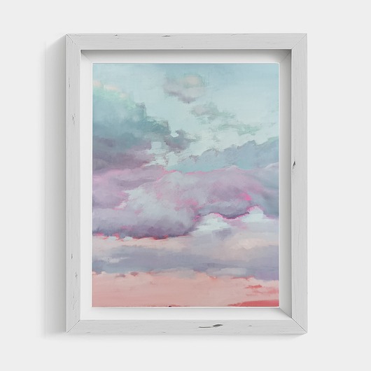 obrazy Obraz Olejny Chmury W Pastelowych Odcieniach