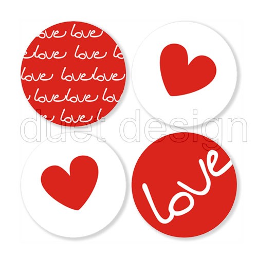 Podstawki LOVE Duet design Duet design