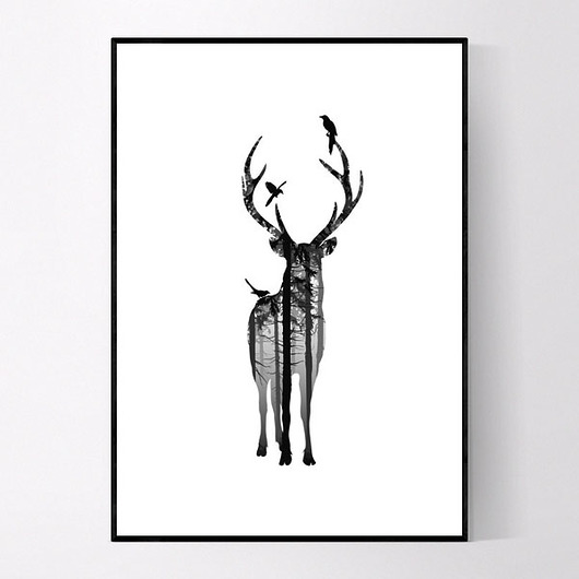 Plakat Leśny jeleń MUKKO