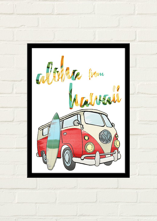 Aloha Hawaii Plakat 30x40 GAU Home