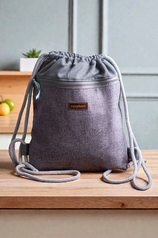 plecaki Szary workoplecak z przednią kieszenią