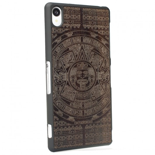 Sony Z3 DREWNIANE ETUI KALENDARZ AZTECKI bewood
