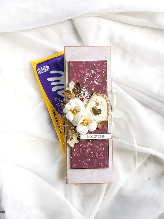 kartki scrapbooking Pudełko na dużą czekoladę