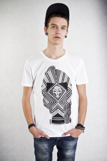 The skull by OTECKI t-shirt męski white XL SLOGAN