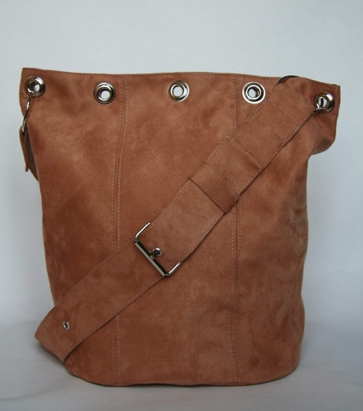 Kamelowa torba z alkantary  Balik Hand Made