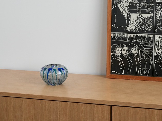 wazony Wazon szklany, duński design, lata 70, produkcja: Dania