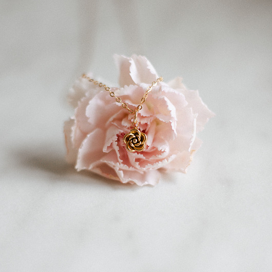 złote naszyjniki Naszyjnik Rose Bloom