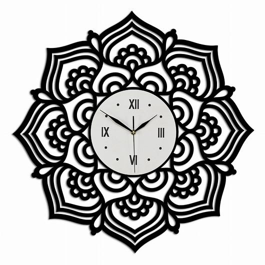 zegary DEKORACYJNY, AŻUROWY ZEGAR ŚCIENNY, MANDALA S ( 40 x 40 cm )