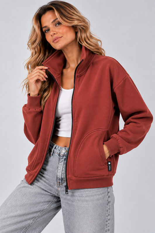 bluza bez kaptura damska Bluza Na Zamek ,,IGA " Batat