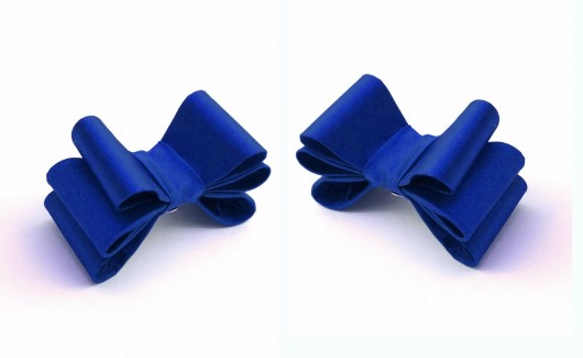 Klipsy do butów- Kokardki 3D Trio / Kobalt Coquet