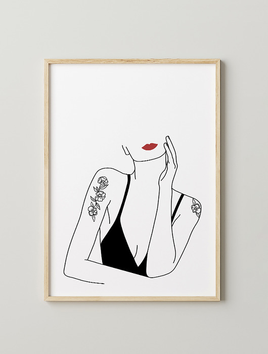 Red Lips - print Paperblue Studio